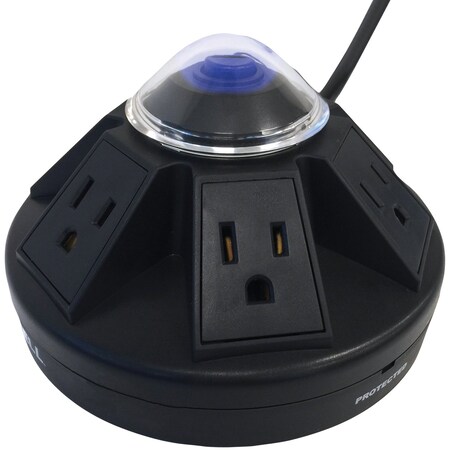 Accell Powramid 6-Outlet Power Center and Surge Protector (Black) D080B-013K